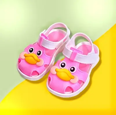 Picture of Children's Flip Flops Boy's & Girl's Summer New Cartoon Boy's Non-Slip Soft Bottom Indoor Bathroom Baby Beach Slippers - Blue, Pink, Brawon