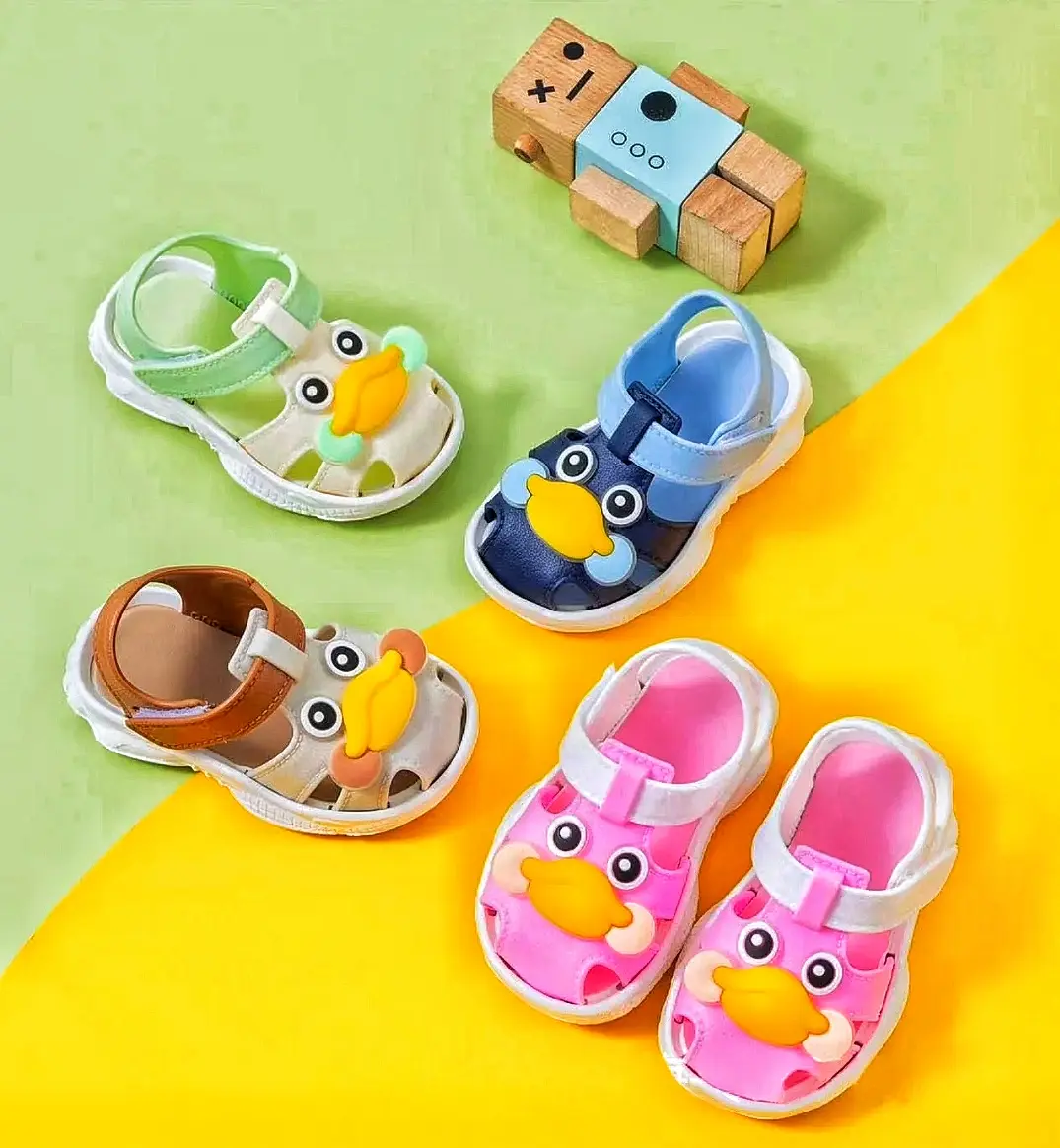 Picture of Children's Flip Flops Boy's & Girl's Summer New Cartoon Boy's Non-Slip Soft Bottom Indoor Bathroom Baby Beach Slippers - Blue, Pink, Brawon