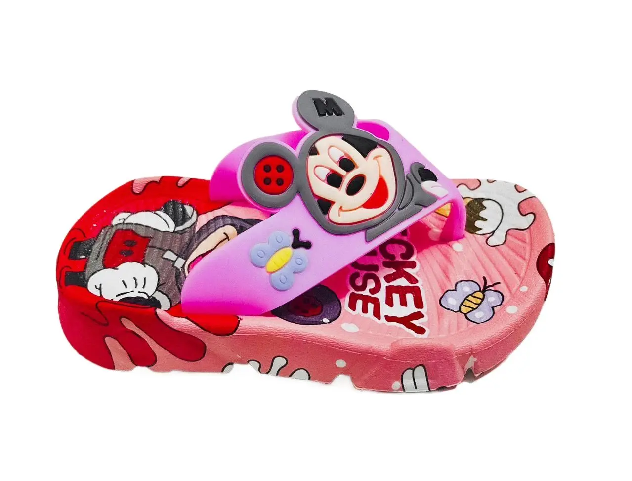 Picture of Children's Flip Flops Boy's & Girl's Summer New Cartoon Boy's Non-Slip Soft Bottom Indoor Bathroom Baby Beach Slippers - Red & Black, Sky