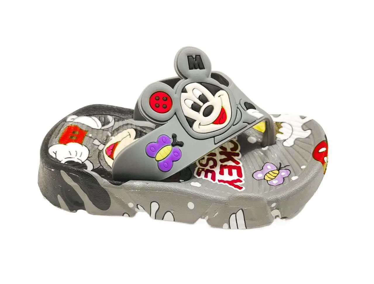 Picture of Children's Flip Flops Boy's & Girl's Summer New Cartoon Boy's Non-Slip Soft Bottom Indoor Bathroom Baby Beach Slippers - Red & Black, Sky