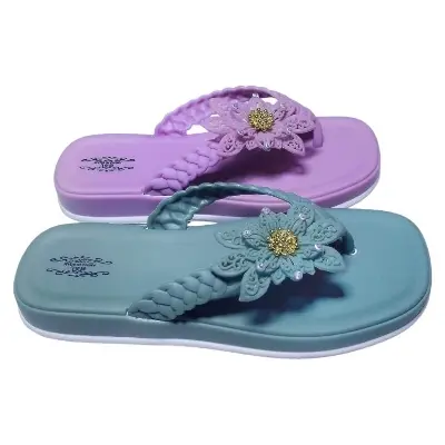 Picture of Womens Flat Regular Shoes New Fashionable Ladies Flat Slipper Sandals New Premium Sandal for Girls