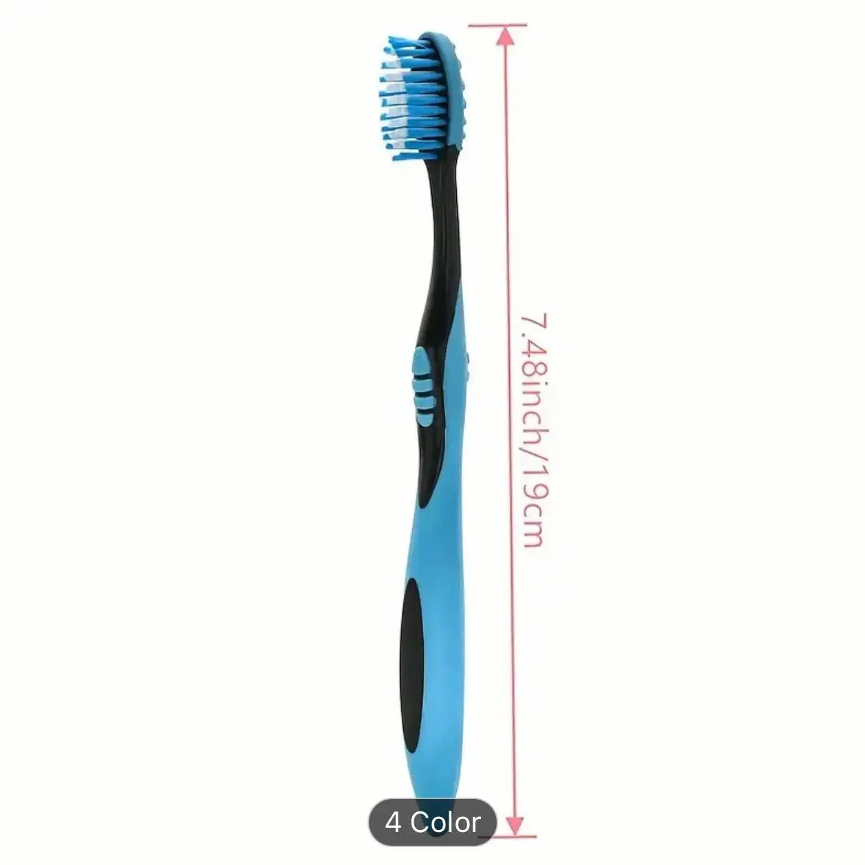 Picture of Premium 4pcs Toothbrush Set For Adults - Medium Firm Nylon Bristles, Wide Head Design For Efficient Cleaning, Color-Coded For Easy Identification