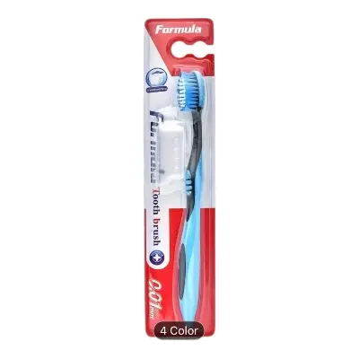 Picture of Premium 4pcs Toothbrush Set For Adults - Medium Firm Nylon Bristles, Wide Head Design For Efficient Cleaning, Color-Coded For Easy Identification