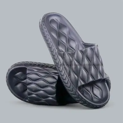 Picture of Premium Luxurious Wave Matte Black Slides – Lightweight Comfort Sandals