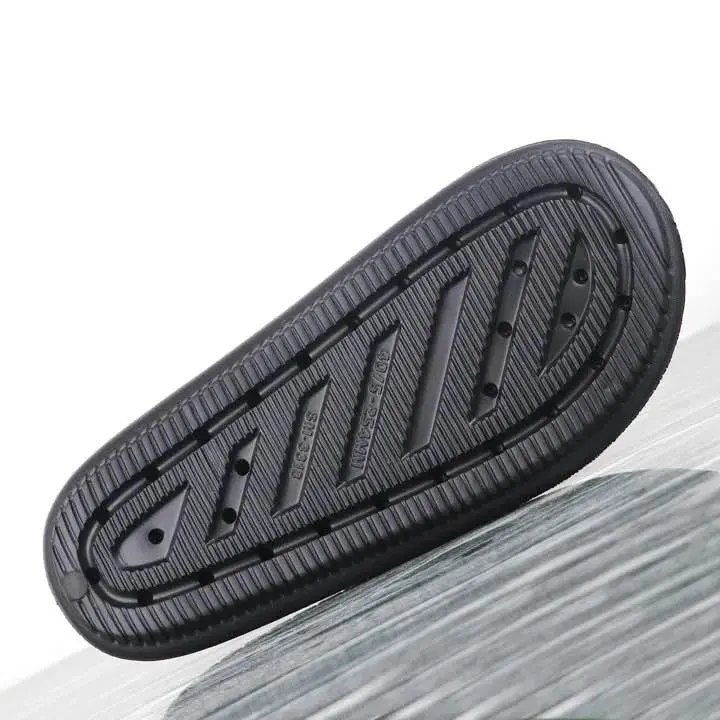 Picture of Premium Luxurious Wave Matte Black Slides – Lightweight Comfort Sandals