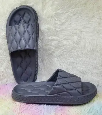 Picture of Premium Luxurious Wave Matte Black Slides – Lightweight Comfort Sandals