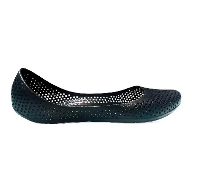 Picture of Flat net shoes for girls washable waterproof plastic shoe Babar Flat ladies shoes black color