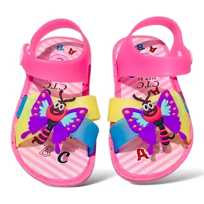 Picture of Children's Flip Flops Girls' Summer New Cartoon Girls' Non-Slip Soft Bottom Indoor Bathroom Baby Beach Slippers Color Family:Red, Pink, Blue, Yellow