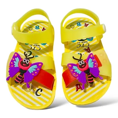Picture of Children's Flip Flops Girls' Summer New Cartoon Girls' Non-Slip Soft Bottom Indoor Bathroom Baby Beach Slippers Color Family:Red, Pink, Blue, Yellow