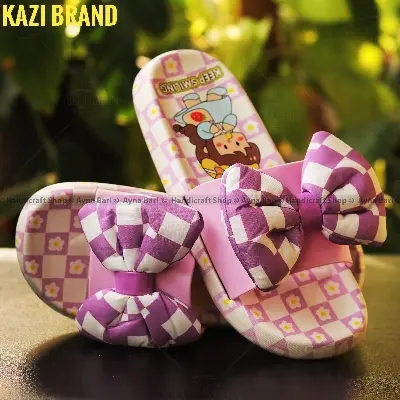 Picture of Slipper for Girls Sandal for Child | Keep Smiling - 2201 | house slipper sandal for woman Slipper for child Room slipper Shoe for woman slipper for girls Sami Heel bow Show slipper Slides for Girls shoe for women China Slipper Juta Baschader Juta
