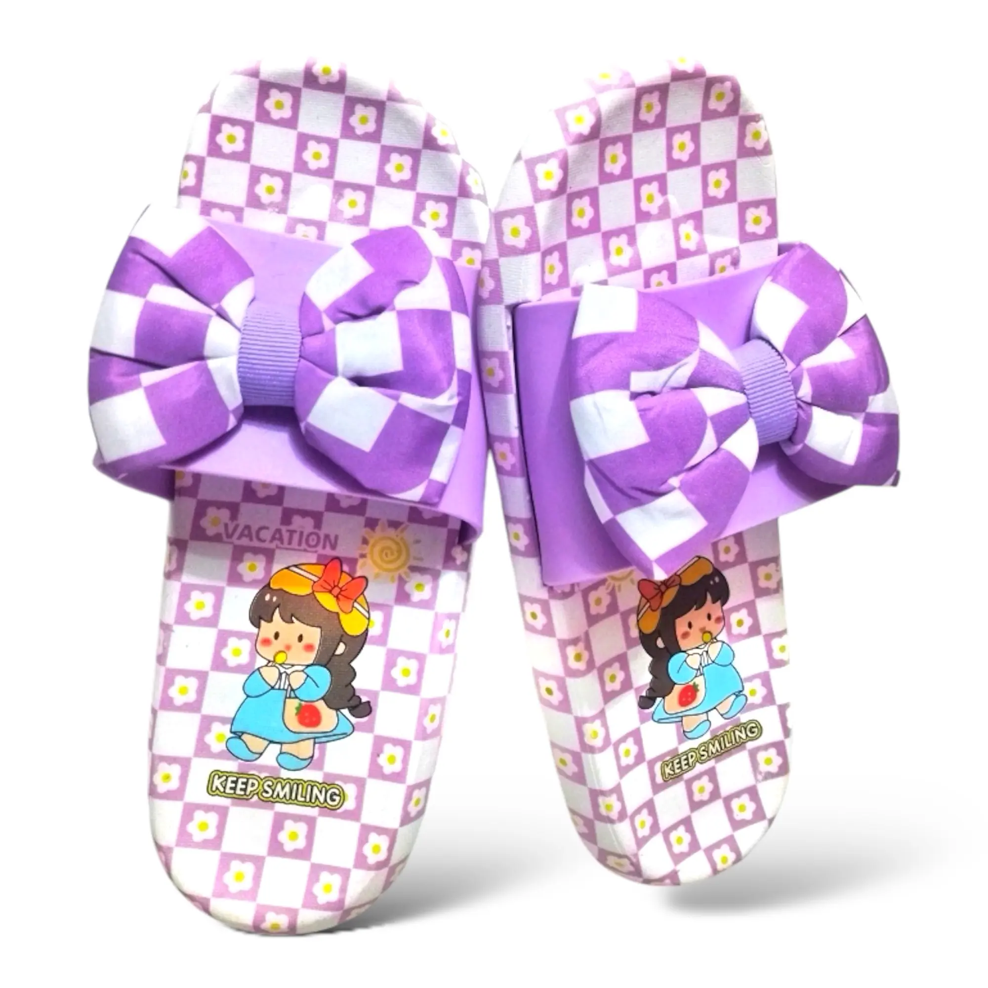 Picture of Slipper for Girls Sandal for Child | Keep Smiling - 2201 | house slipper sandal for woman Slipper for child Room slipper Shoe for woman slipper for girls Sami Heel bow Show slipper Slides for Girls shoe for women China Slipper Juta Baschader Juta