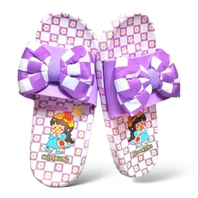 Picture of Slipper for Girls Sandal for Child | Keep Smiling - 2201 | house slipper sandal for woman Slipper for child Room slipper Shoe for woman slipper for girls Sami Heel bow Show slipper Slides for Girls shoe for women China Slipper Juta Baschader Juta