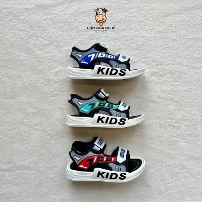 Picture of Kids Sports Casual Student Pvc Sandals Soft Non-slip Fashion Wild New Summer Children Beach Sandals For Boys And Girls Soft Toddler kids sandal Red Blue Black EUR 21-30