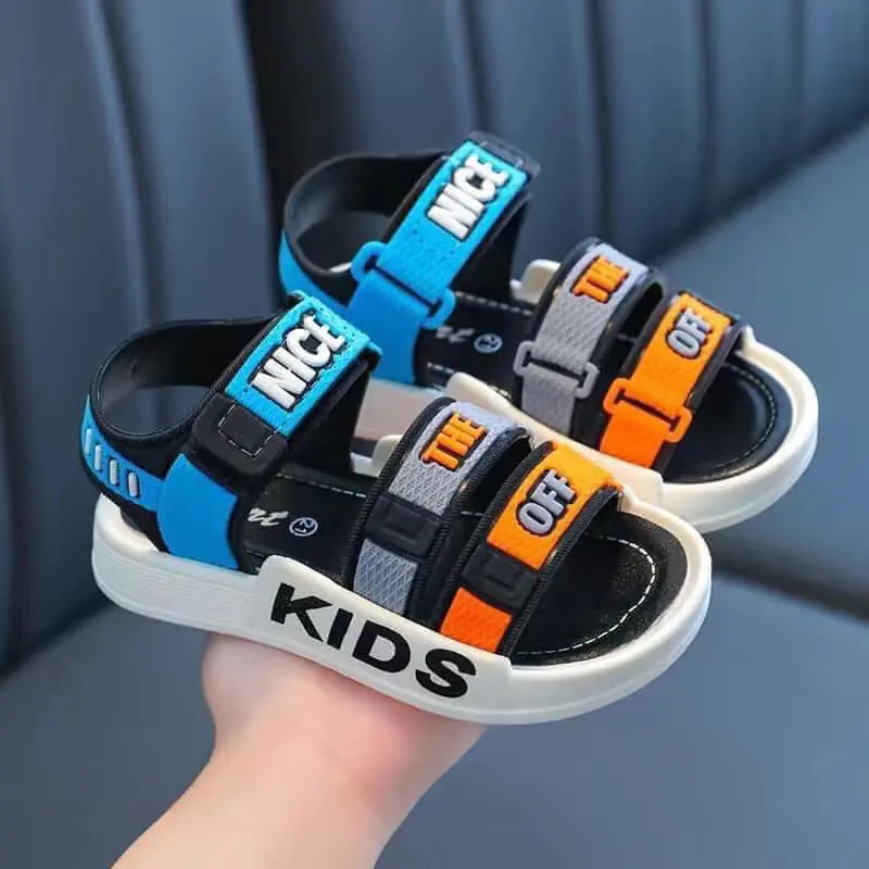 Picture of New Baby Boys Sandals Stylish Colorful Kids Beach Shoes Children Kids Sports Casual Student Pvc Sandals Soft Non-slip Fashion Wild New Summer & Winter Children Beach Sandals For Boys EUR 21-30