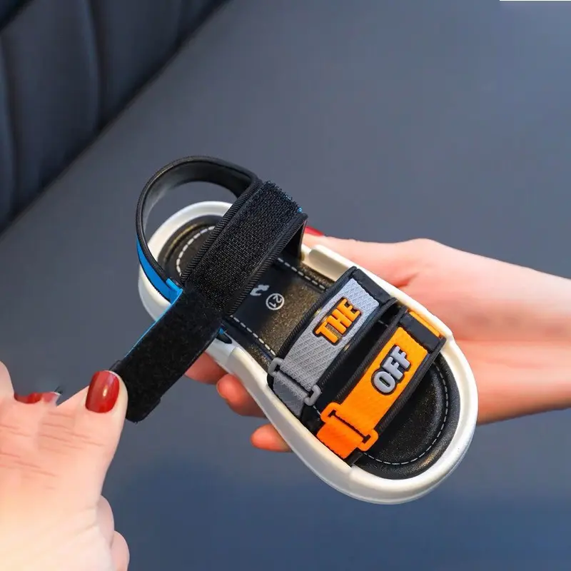 Picture of New Baby Boys Sandals Stylish Colorful Kids Beach Shoes Children Kids Sports Casual Student Pvc Sandals Soft Non-slip Fashion Wild New Summer & Winter Children Beach Sandals For Boys EUR 21-30