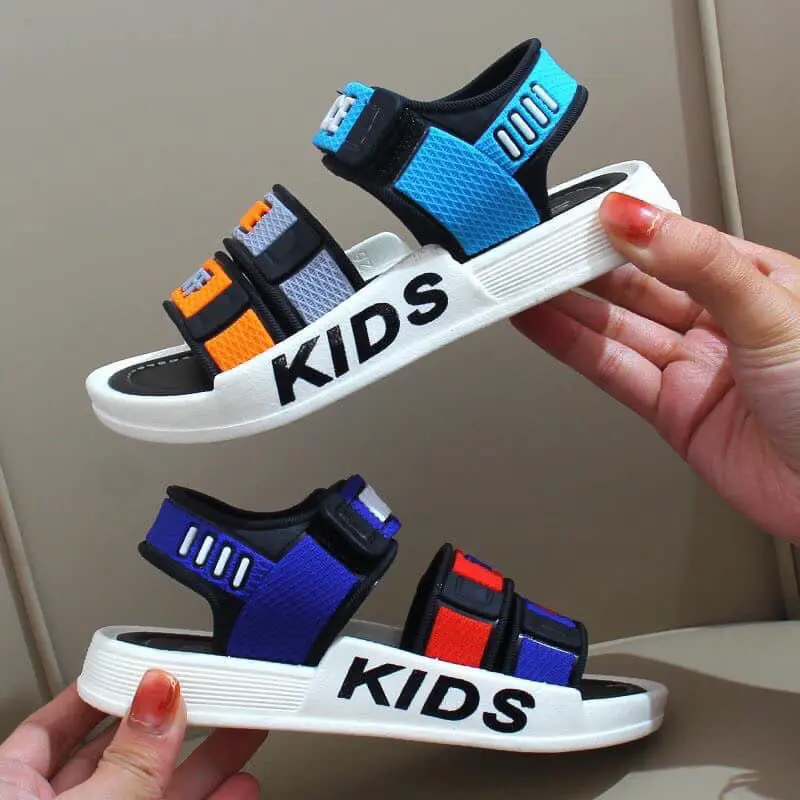 Picture of New Baby Boys Sandals Stylish Colorful Kids Beach Shoes Children Kids Sports Casual Student Pvc Sandals Soft Non-slip Fashion Wild New Summer & Winter Children Beach Sandals For Boys EUR 21-30