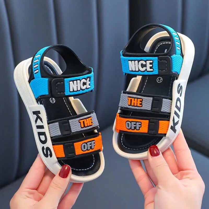 Picture of New Baby Boys Sandals Stylish Colorful Kids Beach Shoes Children Kids Sports Casual Student Pvc Sandals Soft Non-slip Fashion Wild New Summer & Winter Children Beach Sandals For Boys EUR 21-30