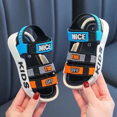 Picture of New Baby Boys Sandals Stylish Colorful Kids Beach Shoes Children Kids Sports Casual Student Pvc Sandals Soft Non-slip Fashion Wild New Summer & Winter Children Beach Sandals For Boys EUR 21-30