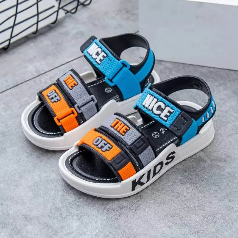 Picture of New Baby Boys Sandals Stylish Colorful Kids Beach Shoes Children Kids Sports Casual Student Pvc Sandals Soft Non-slip Fashion Wild New Summer & Winter Children Beach Sandals For Boys EUR 21-30