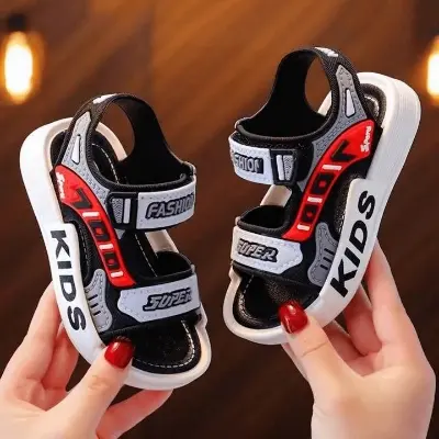 Picture of Children Sport Sandals New Boys Girls Casual BeachShoe Comfortable Soft Sole Kids Shoes Fashion Non-slip Slippers toddler