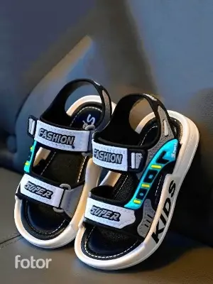 Picture of Children Sport Sandals New Boys Girls Casual BeachShoe Comfortable Soft Sole Kids Shoes Fashion Non-slip Slippers toddler