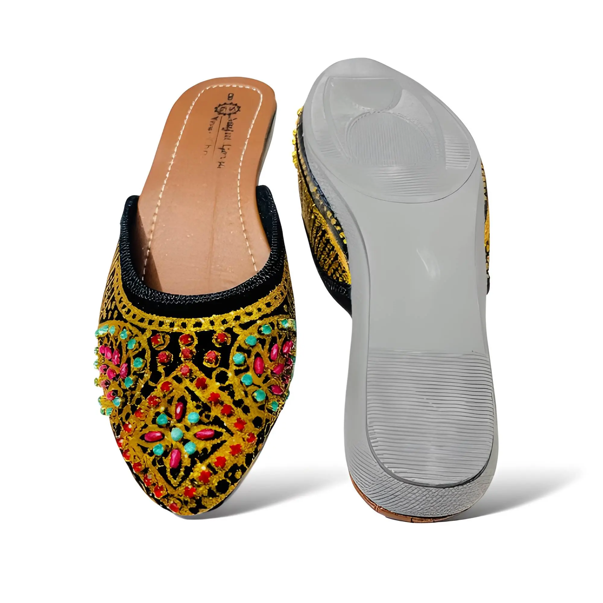 Picture of Girls stone covered nagra shoe stylish fashionable half shoe | Girls exclusive Eid collection nagra shoes EUR 36-40