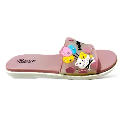 Picture of Slippers Sandals For Girls Shoes For Women Flat Sandals Slippers For Girls New Trendy Falt Sandal For Woman Color : Blue, Pink, Green