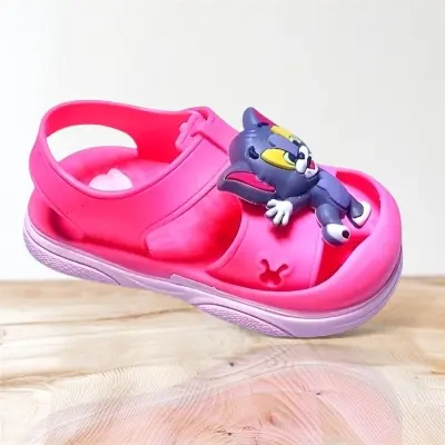 Picture of Children's Flip Flops Girls' Summer New Cartoon Girls' Non-Slip Soft Bottom Indoor Bathroom Baby Beach Slippers Blue - Green & Pink