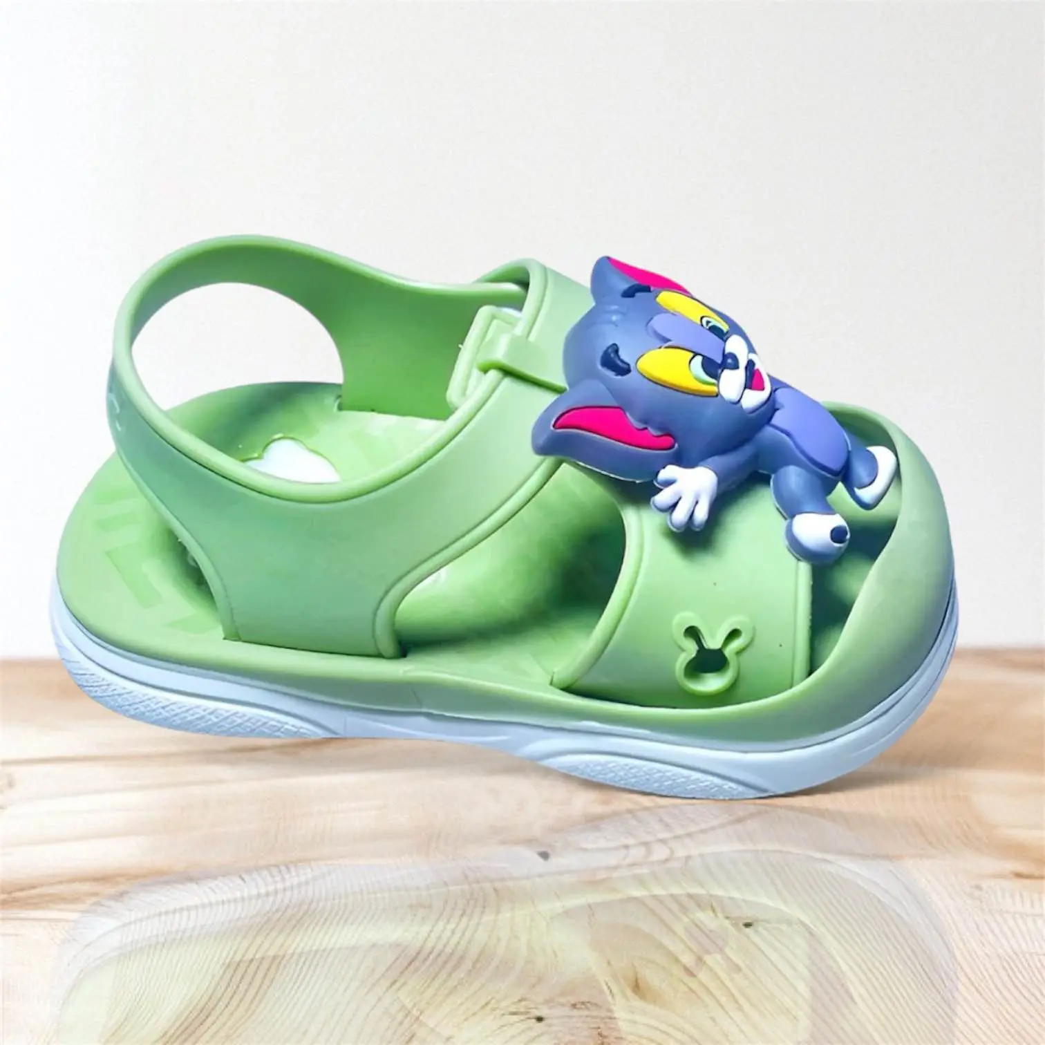 Picture of Children's Flip Flops Girls' Summer New Cartoon Girls' Non-Slip Soft Bottom Indoor Bathroom Baby Beach Slippers Blue - Green & Pink