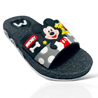 Picture of New Model Cartoon Micky-Mouse Design PVC Upper Sliders For Kids | Slides For children | Slippers for boys sandals for kids room | Slides Slipper for boys cute Boys Blue & Black EUR 24-35