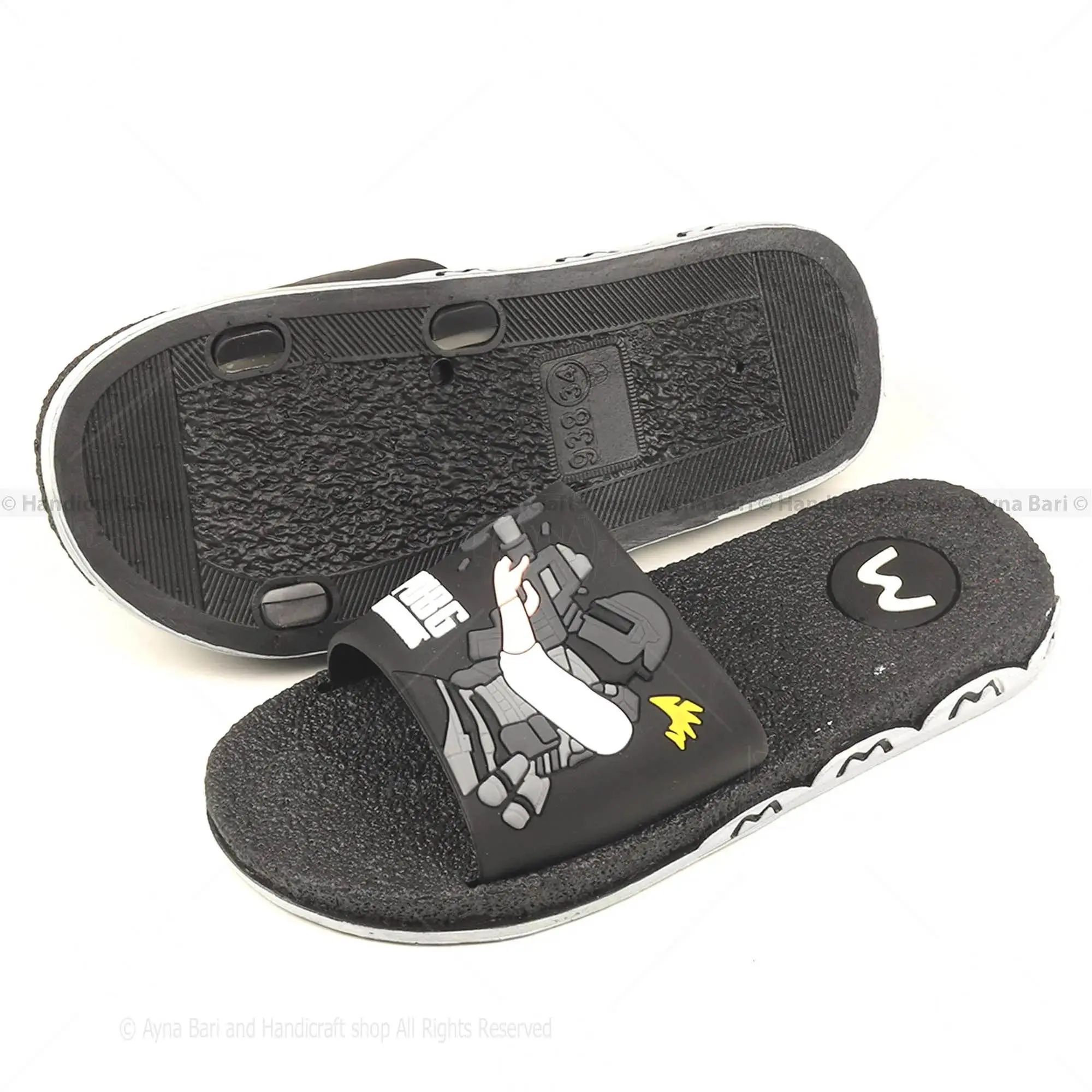 Picture of Slides Slipper for Child’s Boys New Model Cartoon Design high quality Slippers Shoes Graffiti Open Toe Low Platform Flip Flops Outdoor Flat Beach Slides Sandals