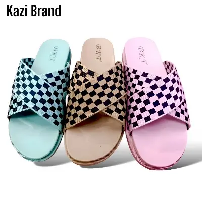 Picture of Womens Flat Regular Shoes New Fashionable Ladies Flat Slipper Sandals New Premium Sandal for Girls Blue Green Pink Size Eu 36-40