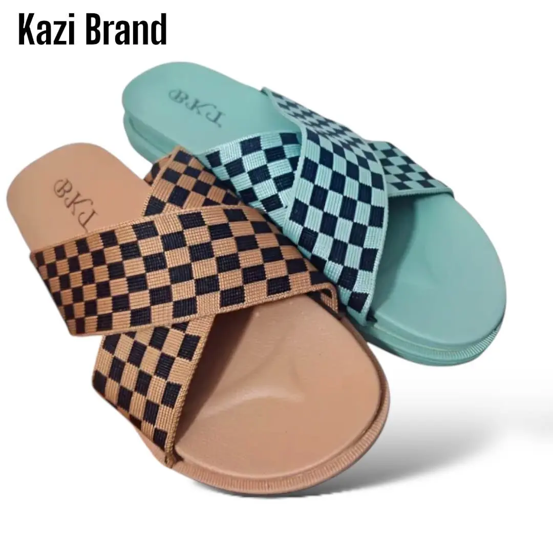 Picture of Womens Flat Regular Shoes New Fashionable Ladies Flat Slipper Sandals New Premium Sandal for Girls Blue Green Pink Size Eu 36-40