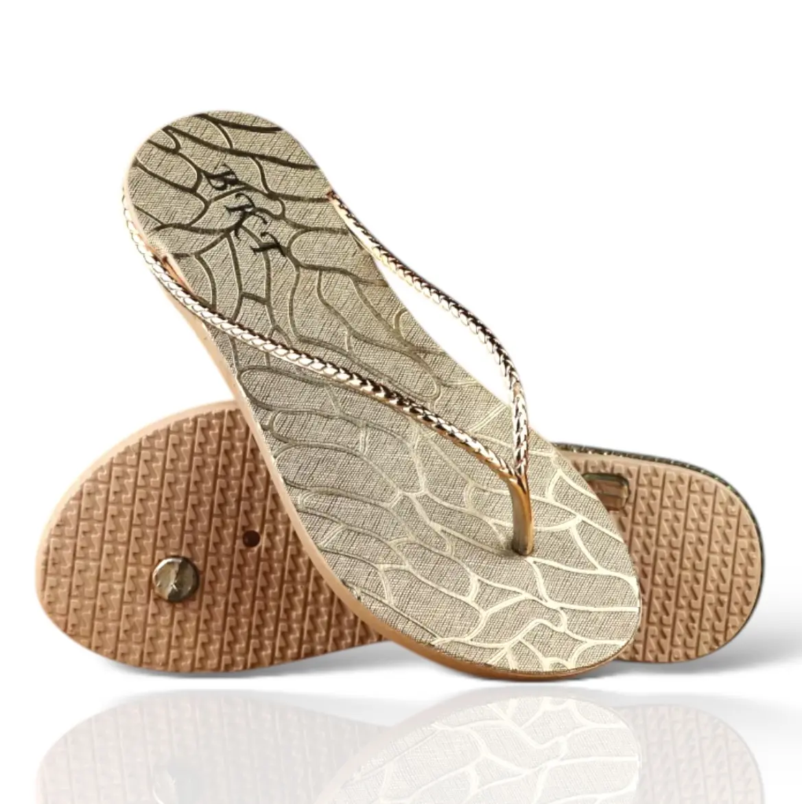 Picture of New Collection Flat sandal for girls | BKT-2288 | Slipper sandal for Women Room Slipper Golden Silver Pink Eu 36-40