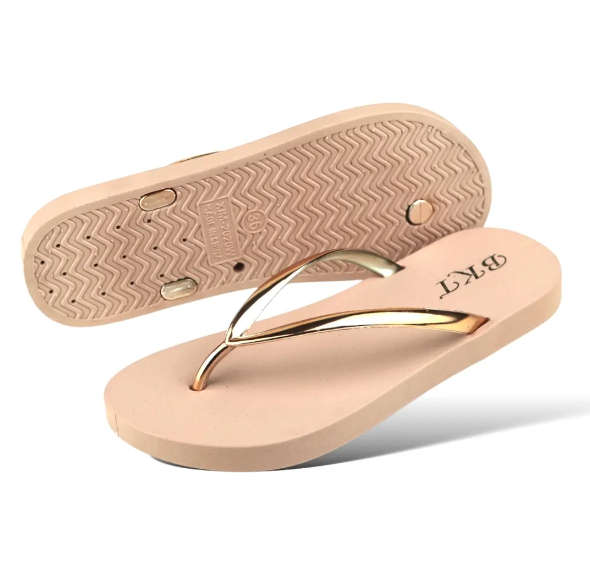 Picture of beach flip flop Extra Soft & Fashionable Stylish slipper Sandal for Women 1pair 3 color Pvc  মহিলাদের জন্য আমাদের ফ্লিপ ফ্লপগুলির সাথে স্বাচ্ছন্দ্যে পদক্ষেপ নিন, স্টাইল এবং সমর্থন উভয়ই দেওয়ার জন্য ডিজাইন করা হয়েছে৷ এই ফ্লিপ ফ্লপগুলি প্রতিদিনের পরিধানের