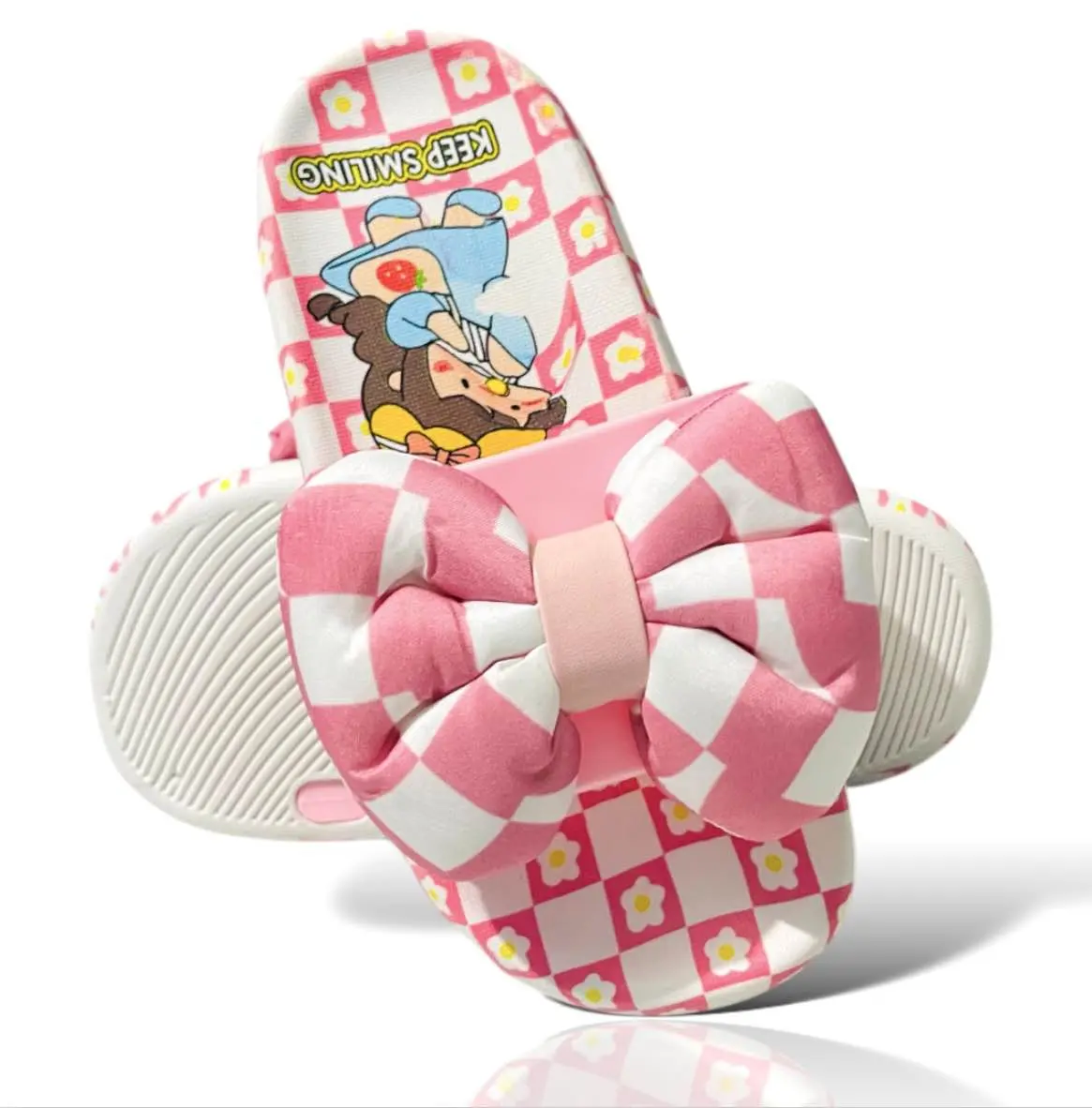 Picture of Slipper for Girls Sandal for Child | Keep Smiling - 2201 | house slipper sandal for woman Slipper for child Room slipper Shoe for woman slipper for girls Sami Heel bow Show slipper Slides for Girls shoe for women China Slipper Juta Baschader Juta