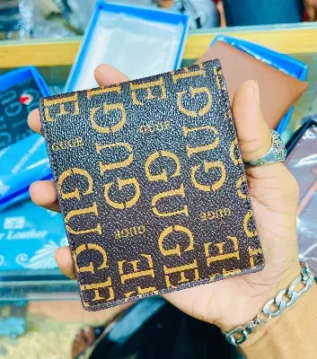 Picture of Original High Quality Artificial Leather Wallet Money Bag For Men - Black & Brown