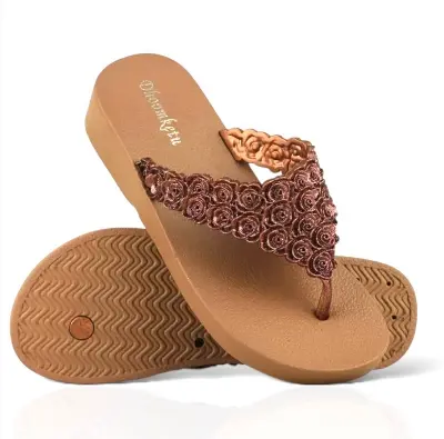 Picture of New Collection Girls' Slipper Sandals | Stylish Sami Heel Room Slippers for Women and Girls | New Premium fashionable Sandal for Girls