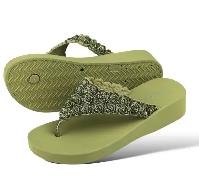 Picture of New Collection Girls' Slipper Sandals | Stylish Sami Heel Room Slippers for Women and Girls | New Premium fashionable Sandal for Girls