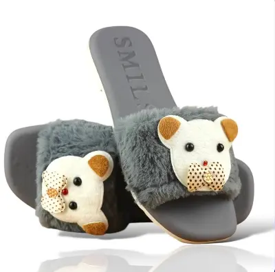 Picture of Flat Slipper for girls New collection Winter slipper for women Room Slipper house slipper wool slipper