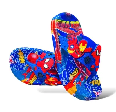 Picture of Children's Flip Flops Boys' New Cartoon Boys' Non-Slip Soft Bottom Indoor Bathroom Baby Beach Slippers Red- Grey & Black