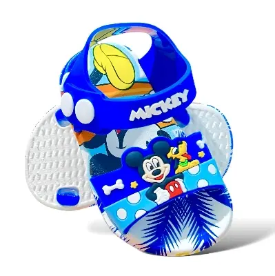 Picture of 2024 New Cute Solid Color Bear Sandals Little Children Boys and Girls Mickey-mouse Soft Sole Comfortable Toddler Shoes