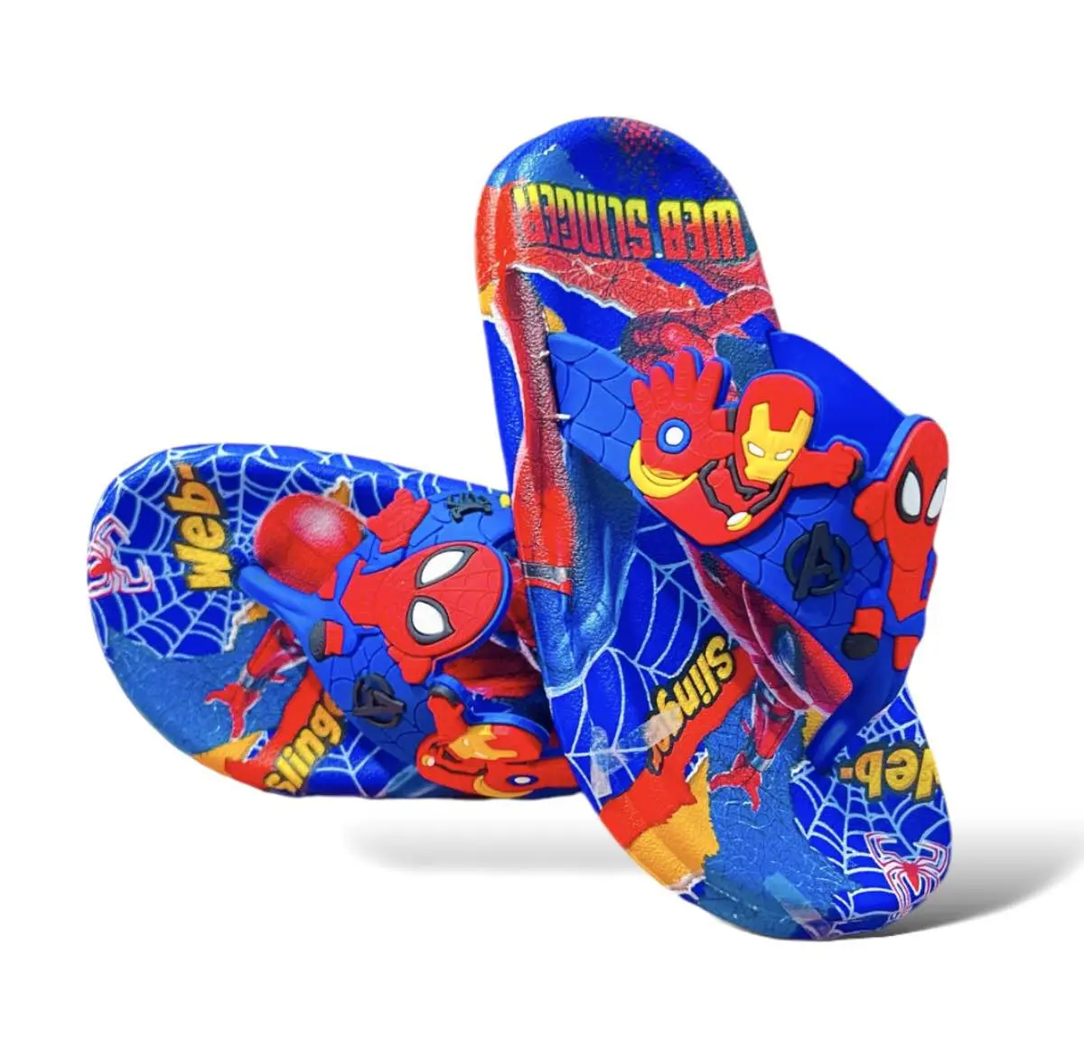 Picture of Children's Flip Flops Boys' New Cartoon Boys' Non-Slip Soft Bottom Indoor Bathroom Baby Beach Slippers Red- Grey & Black Size Eu 24-34