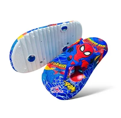 Picture of Children's Flip Flops Boys' New Cartoon Boys' Non-Slip Soft Bottom Indoor Bathroom Baby Beach Slippers Red- Grey & Black Size Eu 24-34