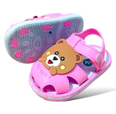 Picture of Kids Girls & Boys Walkers Sandals Soft Rubber Sole Non Slip Summer Baby Shoes Toddler Flat Shoes Funky Monkey Slides Kids Slippers for children