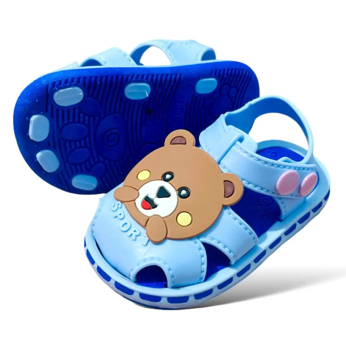 Picture of Kids Girls & Boys Walkers Sandals Soft Rubber Sole Non Slip Summer Baby Shoes Toddler Flat Shoes Funky Monkey Slides Kids Slippers for children