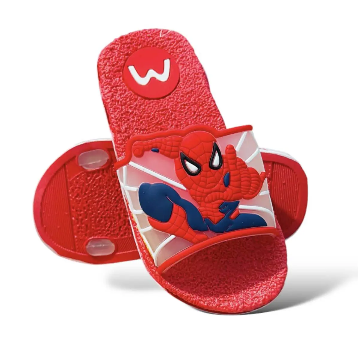 Picture of Disney Boys' Spider Man Sandals - Slip-On Slides (Toddler/Little Kid/Big Kid) Size (24/35) New Balck/Red