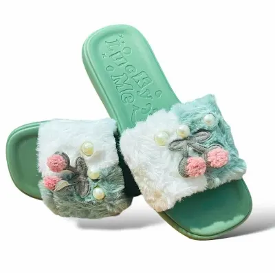 Picture of Flat Slipper for girls New collection Winter slipper for women Room Slipper house slipper wool slipper