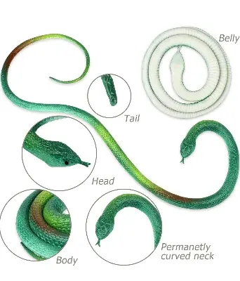 Picture of Colorful snake toy TPR material soft toy animal rubber snake toy