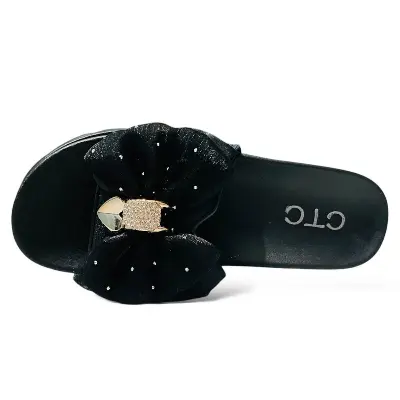 Picture of New Elegant Women Heeled Sandals with Bow Detail and Rhinestone Decoration - High-Quality Fashion Footwear